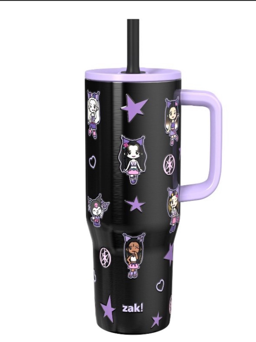EXCLUSIVE TARGET ZAK DESIGNS KUROMI X KATSEYE 30oz STRAW TUMBLER BLACK